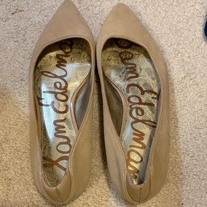 Sam Edelman Women's Beige Pointed Flats